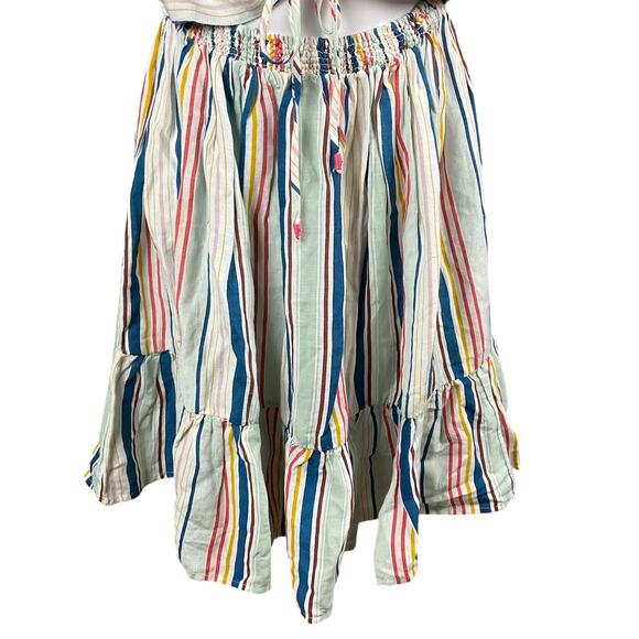 ANTHROPOLOGIE Keyhole Mini Dress Linen sz Lg NEW Boho Milkmaid Festival Indie - Picture 14 of 15